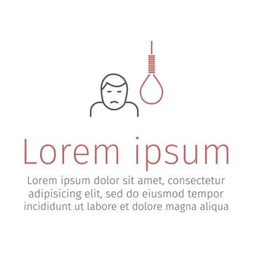 Rope hanging loop. Vector of rope noose with hangmans knot. Death penalty by Stock Illustration