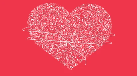 Rope of Heart Animation Seamless loop Stock Footage 54966686