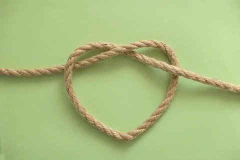 Rope in heart shape Stock Photos