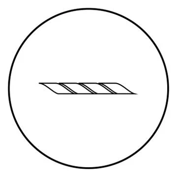 Rope icon black color vector illustration simple image Stock Illustration