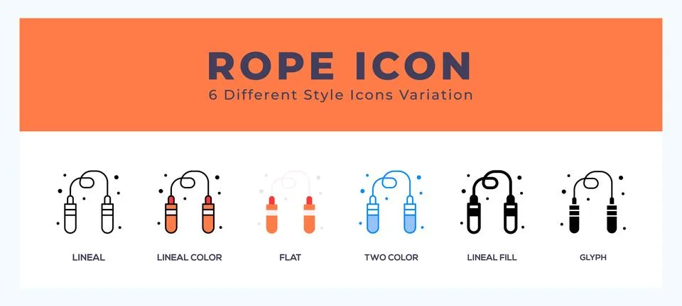 Rope icon set pack vector illustration. Stock Illustration