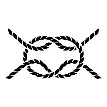 Rope icon, simple style Stock Illustration