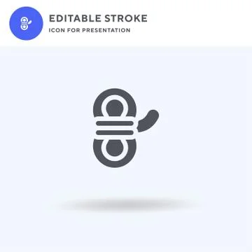 Rope icon vector, filled flat sign, solid pictogram isolated on white, logo Stock Illustration