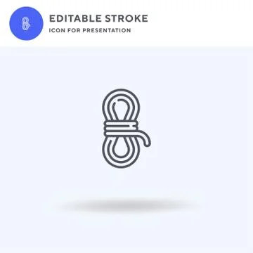 Rope icon vector, filled flat sign, solid pictogram isolated on white, logo Stock Illustration