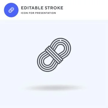Rope icon vector, filled flat sign, solid pictogram isolated on white, logo Stock Illustration