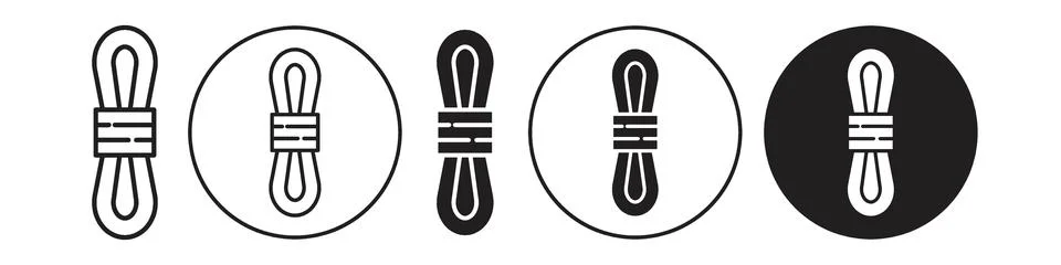 Rope icon vector set collection for web 库存插图