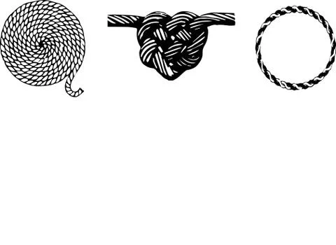 Rope icon on white background Stock Illustration