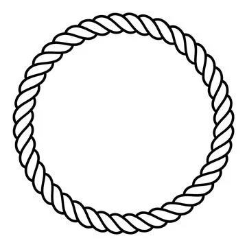 Rope icon with a white background. Illustrazione stock