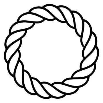 Rope icon with a white background. Stock Illustration
