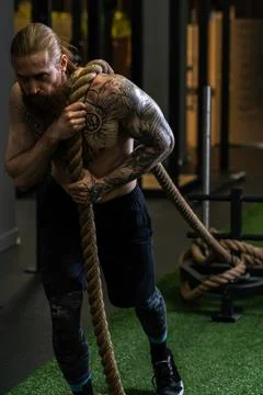 Rope invisible man tug pull was casual force person competition, concept Stock Photos