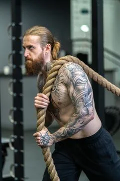 Rope invisible man tug pull was casual force person competition, concept Stock Photos