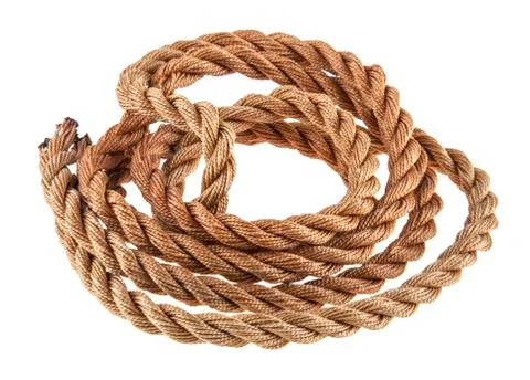 Rope isolated on white background Stock Photos