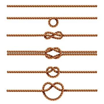 Rope Isolated on white Stock Illustration