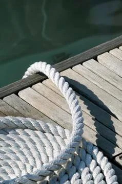 Rope on a jetty Stock Photos