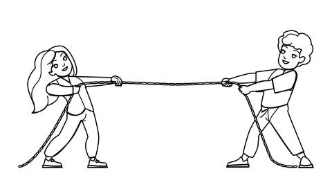 Rope kid vector Stock Illustration