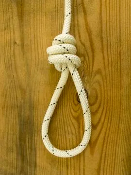 Rope with knot and loop Stock Photos