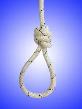 Rope with knot and loop Stock Photos