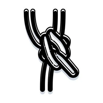 Rope knot concept representing strength connection and unity Stock Illustration