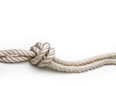Rope with a knot Stock Photos