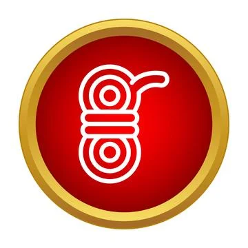 Rope knot securing bundle as climbing icon Stock Illustration