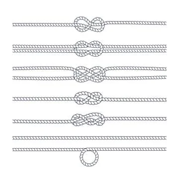 Rope knot on a white background. Vector. Stock Illustration