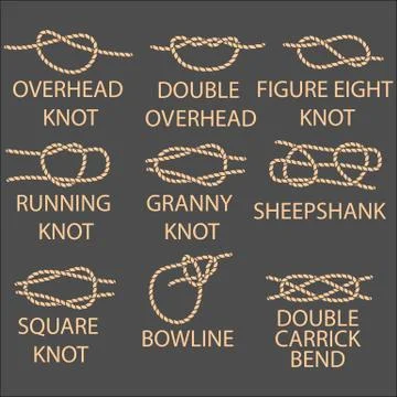 Rope knots. Stock Illustration