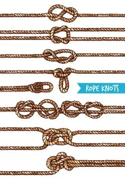 Rope Knots Set Stockillustratie