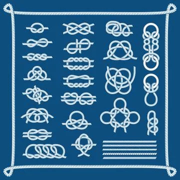 Rope knots vector illustration Stock Illustration