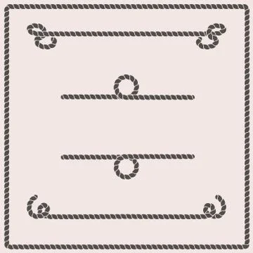 Rope knots vector illustration Stock Illustration
