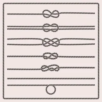 Rope knots vector illustration Stock Illustration