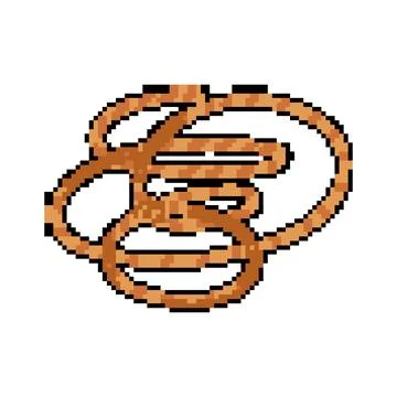 Rope lasso pixel art vector illustration 스톡 일러스트