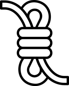 Rope Line Icon Design Stock Illustration