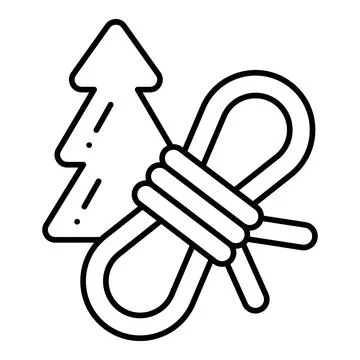 Rope Line Icon Stock Illustration