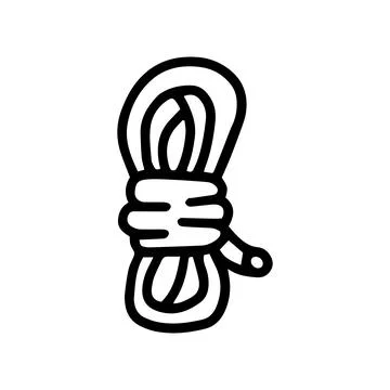 Rope line vector doodle simple icon design Illustrazione stock