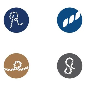 Rope logo using a vector illustration design template Stock Illustration