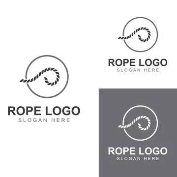 Rope logo using a vector illustration design template Stock Illustration