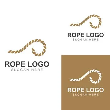 Rope logo using a vector illustration design template イラスト素材