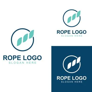 Rope logo using a vector illustration design template Stock Illustration