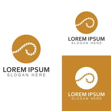 Rope logo using a vector illustration design template Stock Illustration