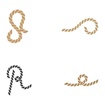 Rope logo using a vector illustration design template Stock Illustration