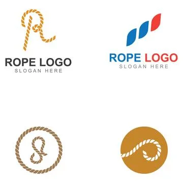 Rope logo using a vector illustration design template Stock Illustration