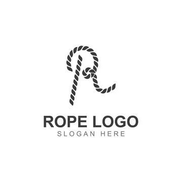 Rope logo using a vector illustration design template Stock Illustration