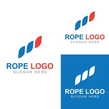 Rope logo using a vector illustration design template Illustrazione stock