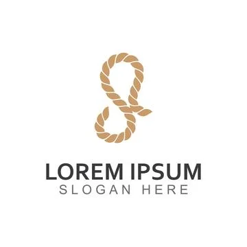 Rope logo using a vector illustration design template 스톡 일러스트