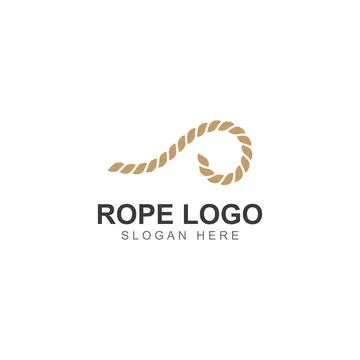 Rope logo using a vector illustration design template 스톡 일러스트