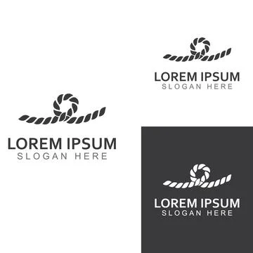 Rope logo using a vector illustration design template Illustrazione stock