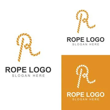 Rope logo using a vector illustration design template Stock Illustration