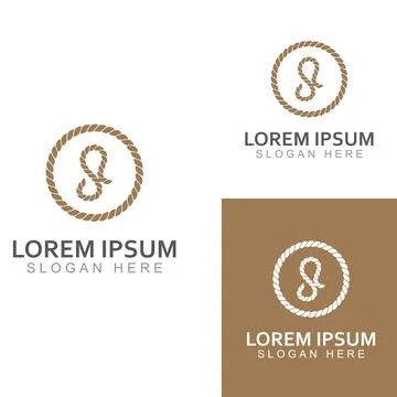 Rope logo using a vector illustration design template イラスト素材