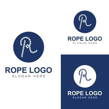 Rope logo using a vector illustration design template Stock Illustration