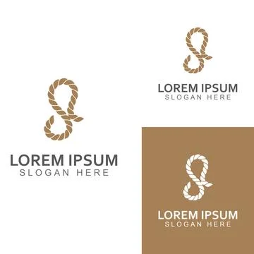 Rope logo using a vector illustration design template イラスト素材